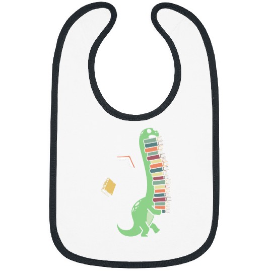 Dinosaur Enthusiast Reading Lover Dino Animal Reading Bibs