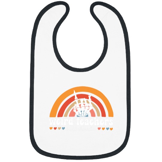 Weird Teachers Build Character Halloween Autumn Skeletons Bibs