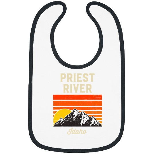 Priest River Idaho Retro City State USA Souvenir Bibs