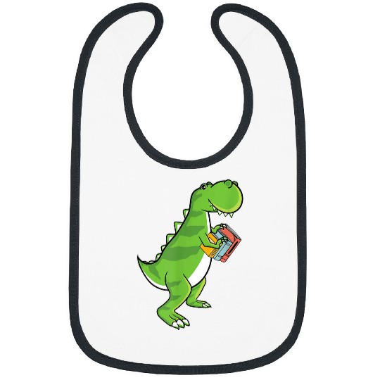 Dinosaur TRexs Book Reader For Book Lovers Bibs
