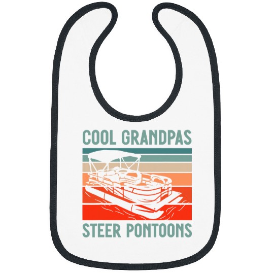 Mens Pontooning Lake Cool Grandpas Steer Pontoons Bibs
