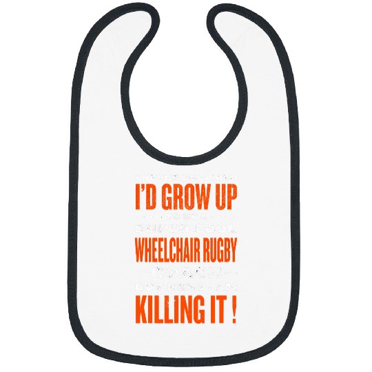 Cool Wheelchair Rugby Coachs Funny Rugby Player Humor Bibs