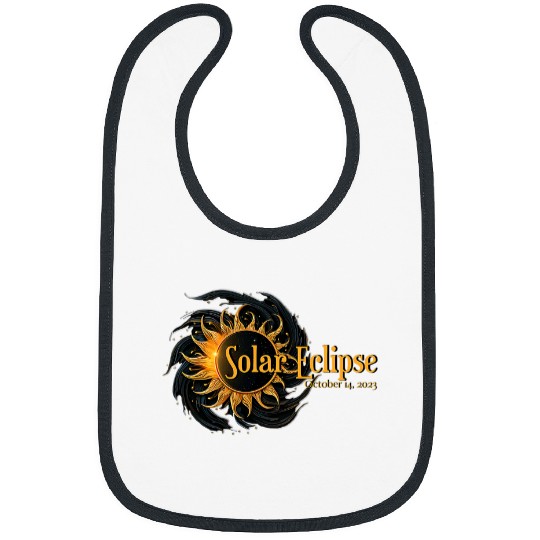 Solar Eclipse Watching Fan Sun Moon October 14 Bibs