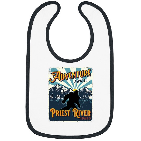Priest River Idaho Sasquatch bigfoots Big Foot Souvenir Bibs