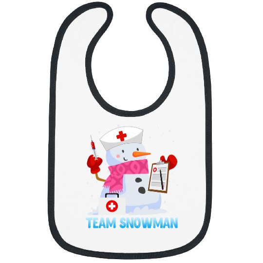 Snowmen Team Snowman Lover Clinic nurses Doctors Bibs