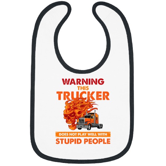 Trucker Warning Trucking Trucks Diesel Truck Driver Bibs