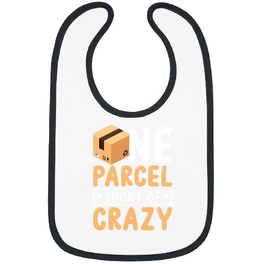 Mail Carrier Fun One Parcel Short Of for Postal Worker Bibs