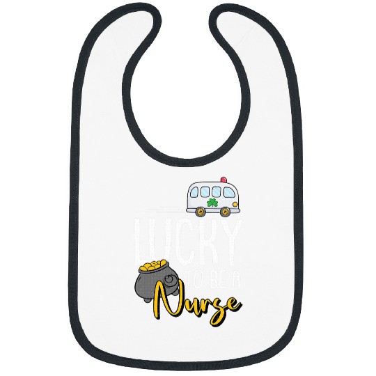 Womens Lucky nurses St Patricks Day RN Nursing Student Irish Bibs
