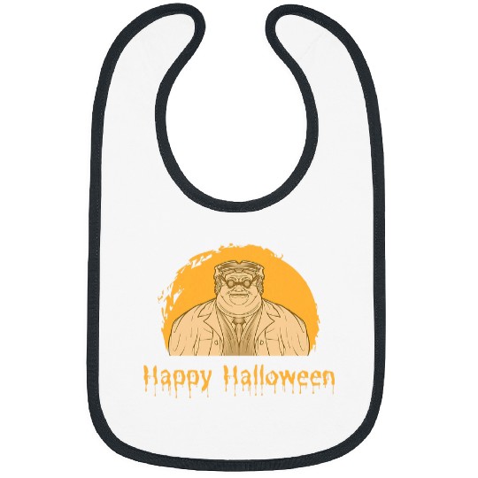 Halloween Time Pumpkin Robot Creepy Professor Data Science Bibs