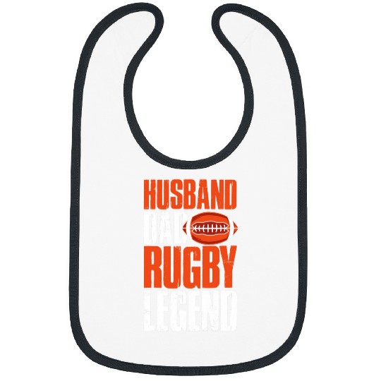 Mens Rugby Player Funny Rugbys Husband Dad Rugby Legend Bibs