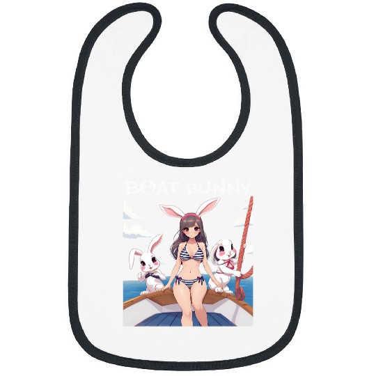 Boat Bunny Bikini Girl Bunnies On A Yacht Ocean Cruise Women Bibs