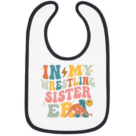 In My Wrestling Sister Era Groovy Wrestling Sister Wrestler Bibs