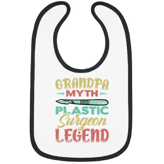 Plastic Surgeon Grandpa Funny Surgery Expert Doctor Graphic Bibs