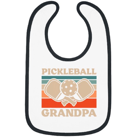 Mens Sports Paddle Ball Pickleball Player Pickleball Grandpa Bibs
