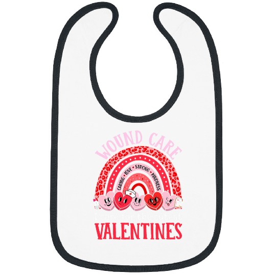 Wound Care nurses Valentines Day Rainbow nurses Bibs