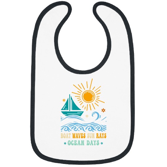 Marine Navigation Boat Waves Sun Rays Ocean Day Cabin cruise Bibs