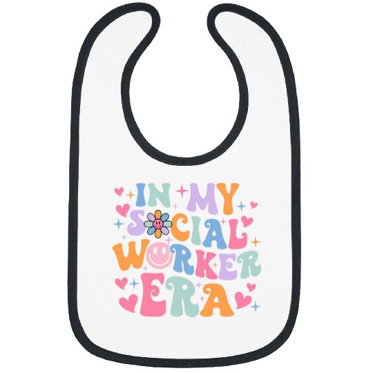 In My Social Worker Era Funny Retro Social Worker Graduation Bibs