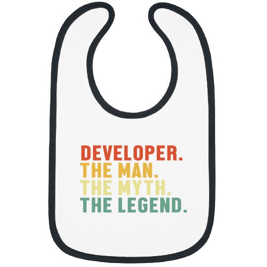 Mens Developer Man Myth Legend Coder Engineer Software Developer Bibs