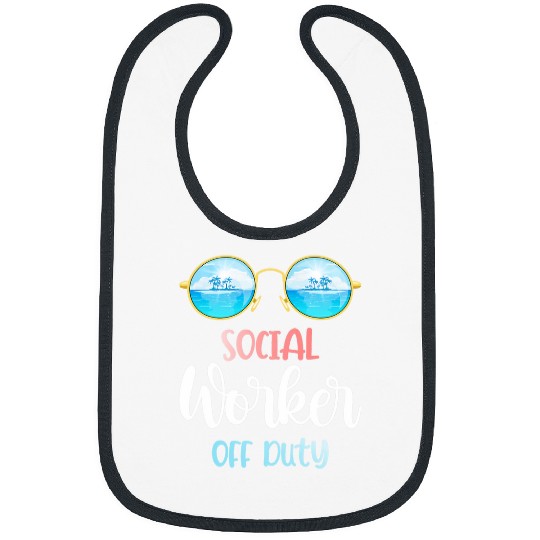 Social Worker Off Duty Sunglasses Summer Vacation Bibs