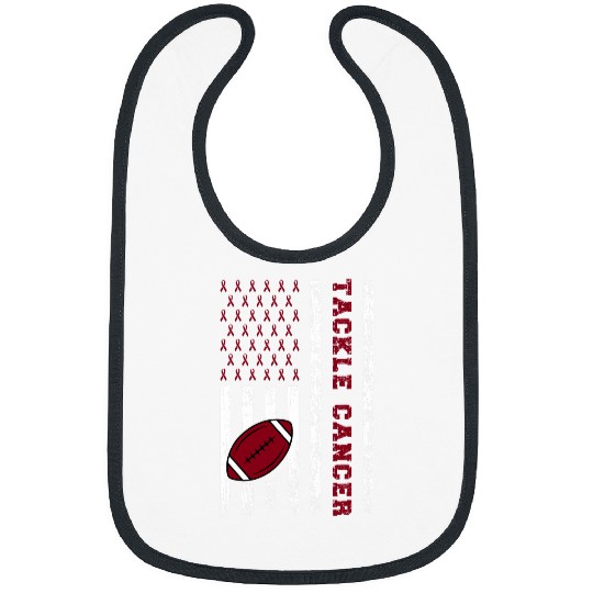 Tackle Football Burgundy Ribbon Multiple Myeloma Awareness Bibs