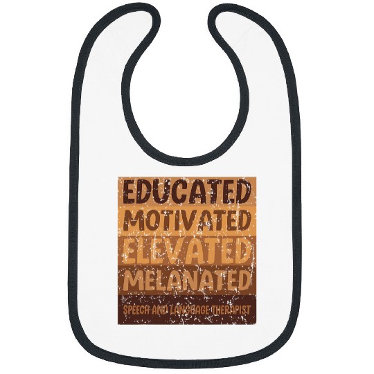 Melanated Speech and Language Therapist Black History Month Bibs
