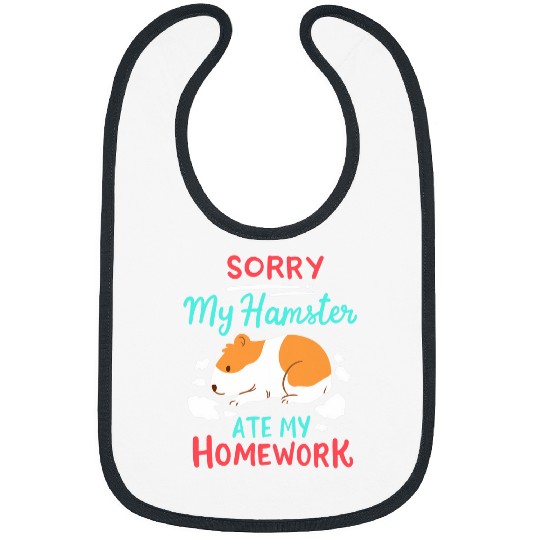 Hamster Homework Student School Bibs