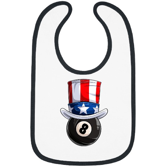 Men Women American Flag Billiard Player s 4th Of July Bibs