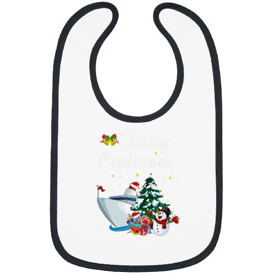Merry Cruisemas Family Cruise Christmas Funny Boat Trip 2 Bibs