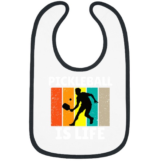Funny Pickleball Is Life Dink Legend Paddle Pickler Retro Bibs