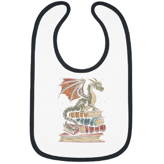 Dragon Fantasy Book Lover Book Nerd Bibs