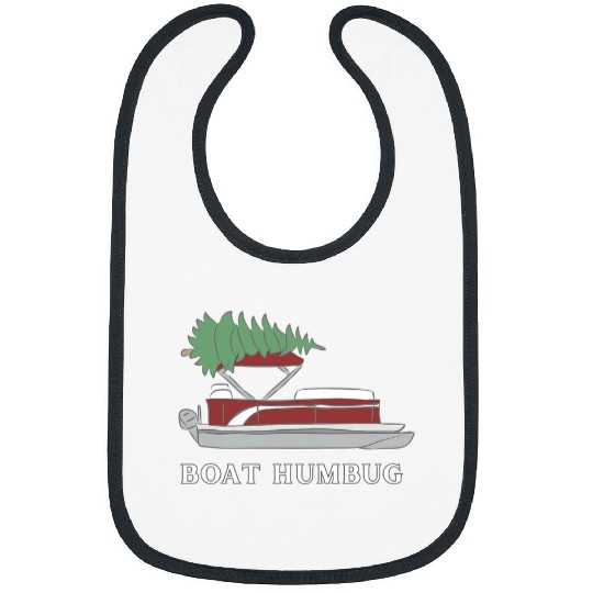 Boat Humbug Pontoon Boat with Christmas Tree On Top Bibs