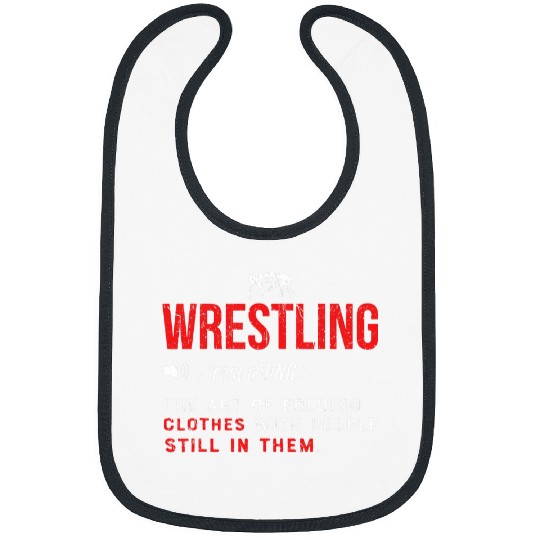 Wrestling Definition Funny Wrestle Men Retro Wrestler Outfit Bibs