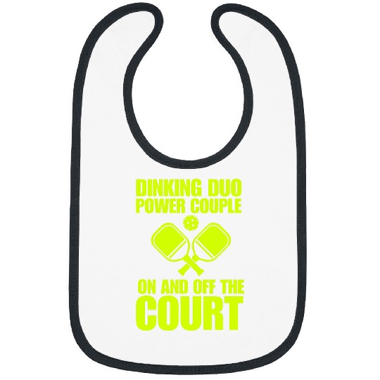 Cute Funny Pickleball Couple Matching Boyfriend Girlfriend Bibs
