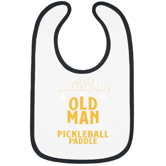 Funny Pickleball Paddle Graphic for Men Pickleball Player 1 Bibs