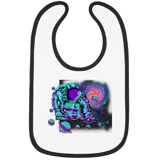 Mens Astronaut Pool Player Astronomy Galaxy Billiard Player Bibs