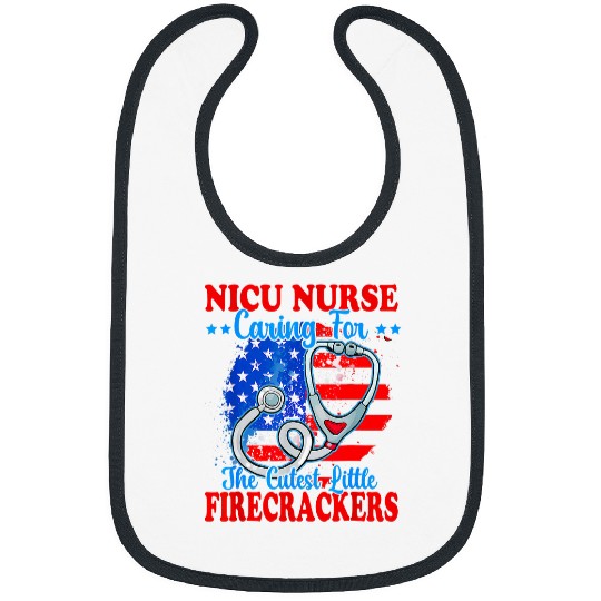 Caring For The Cutest Firescrackers 4Th Of July Nicu nurses Bibs