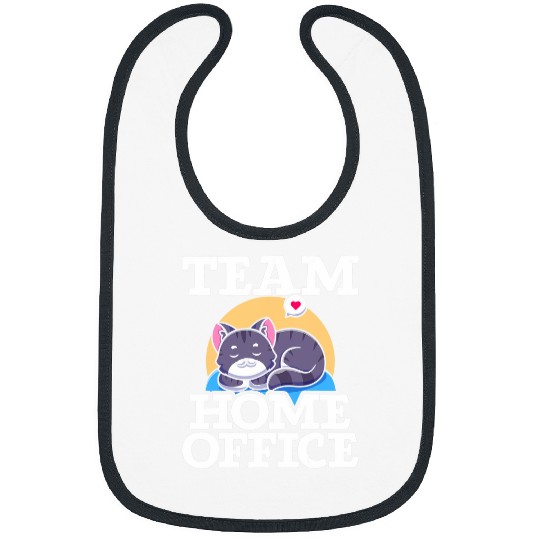 Team homesoffice Computer Cat Lover Remotely Worker Bibs