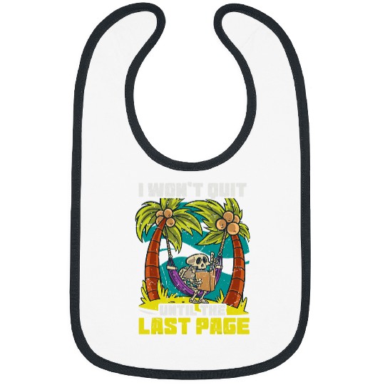 Book Reader Last Page Funny Skeletons Bookworm Reading Bibs