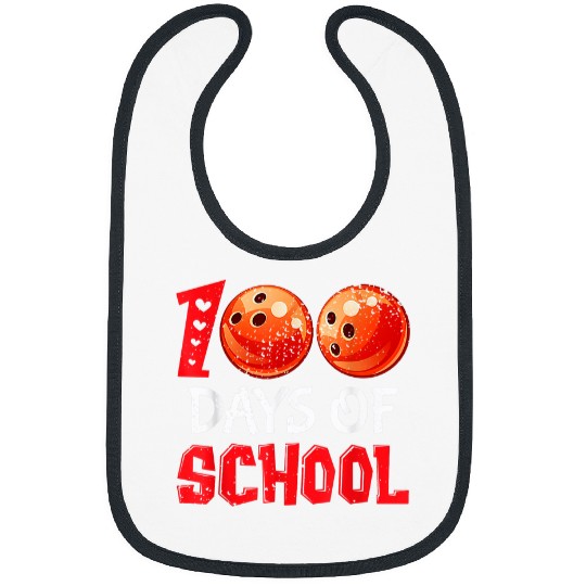 100 Days Of School Bowling 100th Day Of School Sport Lover Bibs