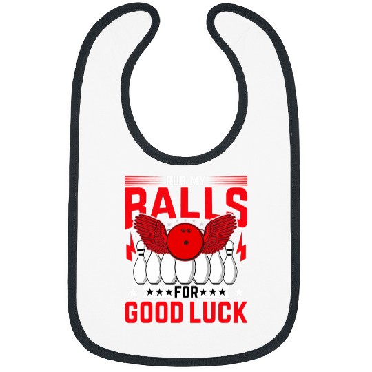 Bowling Lover Bowler Rub My Balls for Good Luck Bowling Bibs