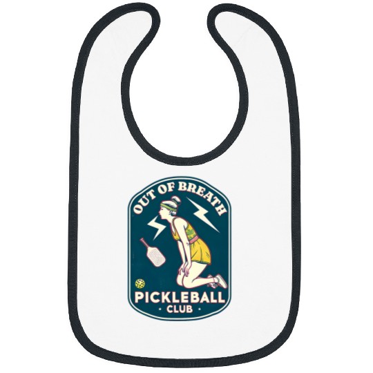 Out of Breath Pickleball Club Funny Mom Over 50 Women Sports Bibs