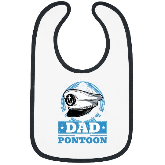 Mens Dad with a Pontoon Boat Captain Boating Fathers Day Men Bibs