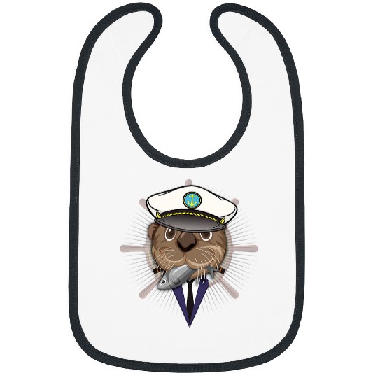 Otter Sailing Lover Boat Captain Wildlife Animal Bibs
