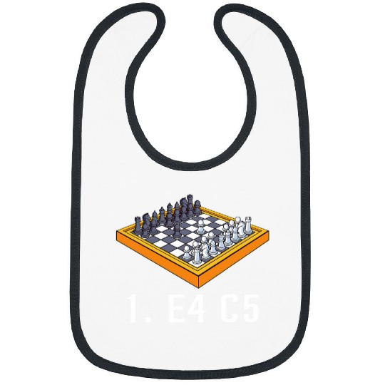 1 E4 C5 Chess Club Chess Player Chessboard Chess Bibs