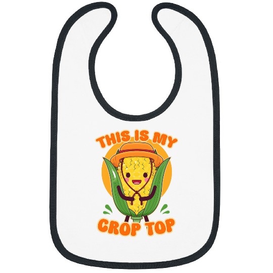 Corn Lover This Is My Crop Top Corn Farmer Kids Maize Bibs