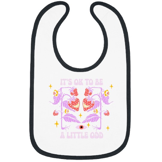 It s Ok To Be A Little Odd Strawberries Halloween Bibs