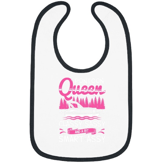 Pontoon Queen Woman Girls Gift Pontoon Boat Gift 2 Bibs