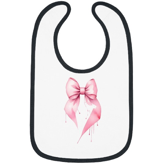 Coquette Pink Bow Dainty Aesthetic Bibs
