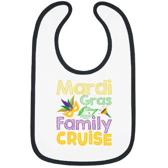 Cute Mardi Gras Family Cruise Vacation on Boat Couple Bibs