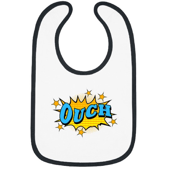 OUCH Action Super Hero Retro Comic Book Bibs